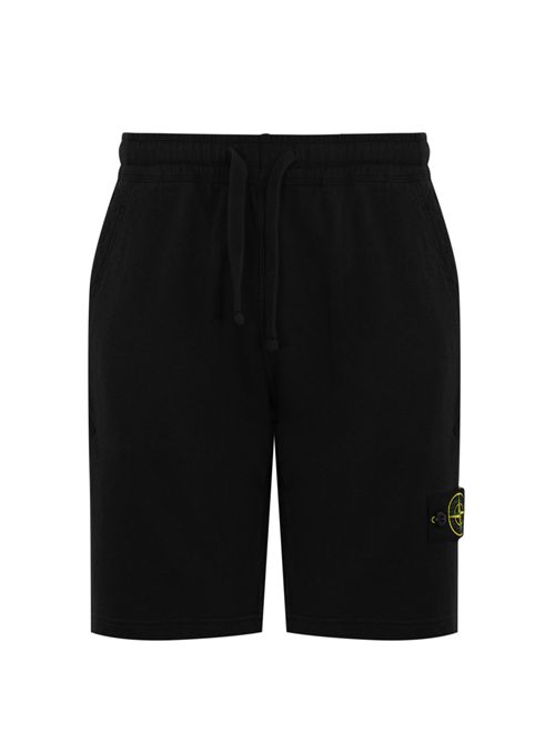 Bermuda shorts in cotone mafile' Black STONE ISLAND | 6200009S0060V0029